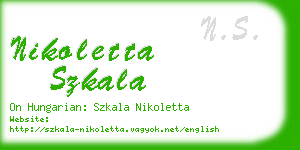 nikoletta szkala business card